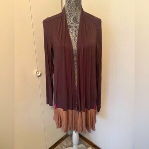 LOGO by Lori Goldstein Women’s Unique Flowing and Classy Light Cardigan